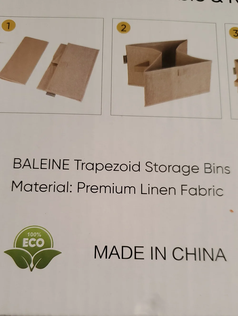 Baleine Trapezoid Storage Bins - 3 Pack NIP